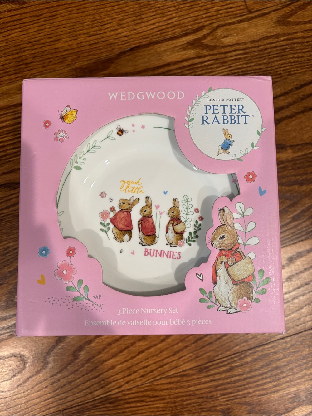 Wedgwood Peter Rabbit Pink Bunny 3-Piece Nursery Set